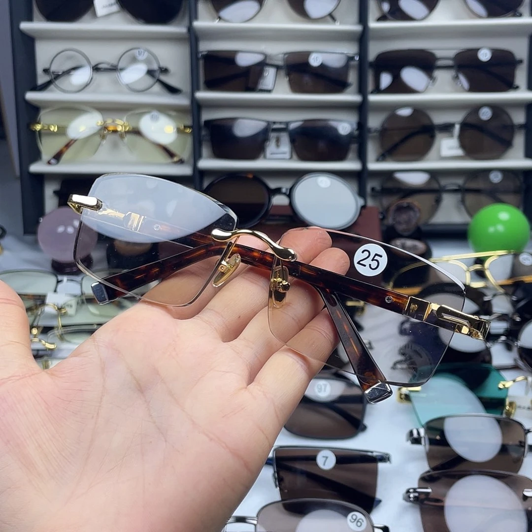 无框石头镜遮阳防晒镜