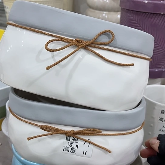 多肉绿植陶瓷花盆9.9包邮，有孔