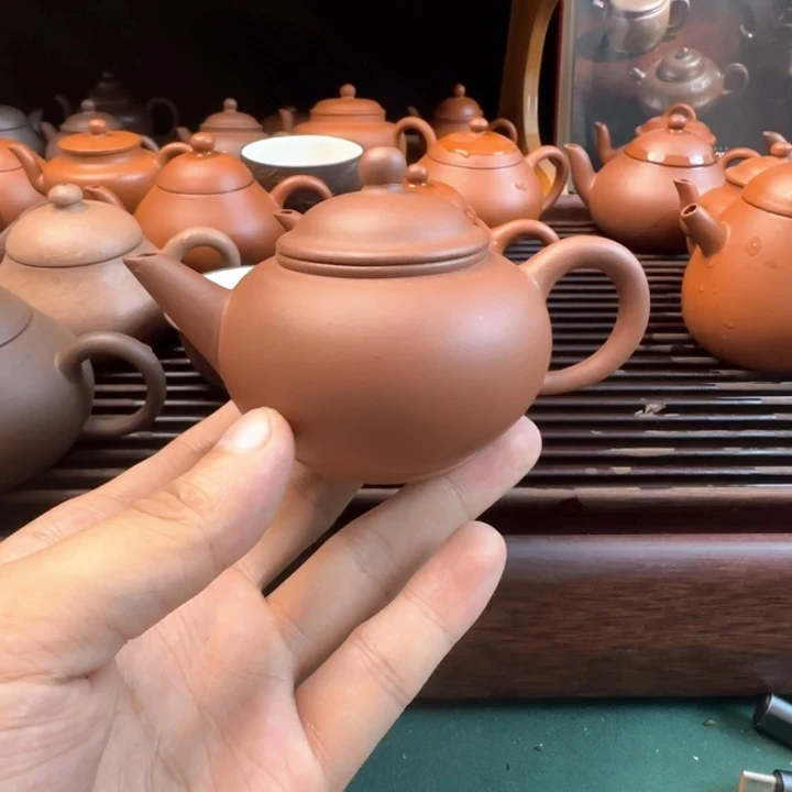 琉璃手工艺品清水泥灯笼水平壶容量95cc