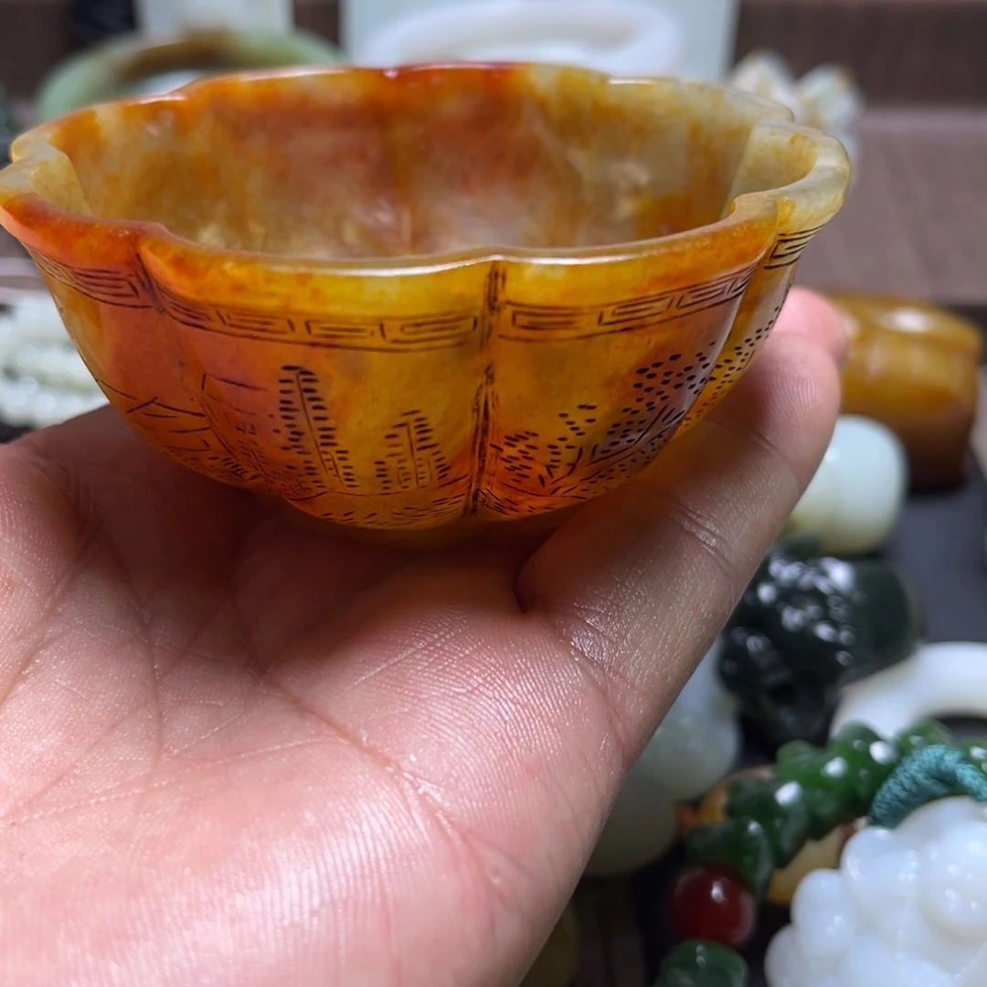 淡***常和田玉未镶嵌挂件