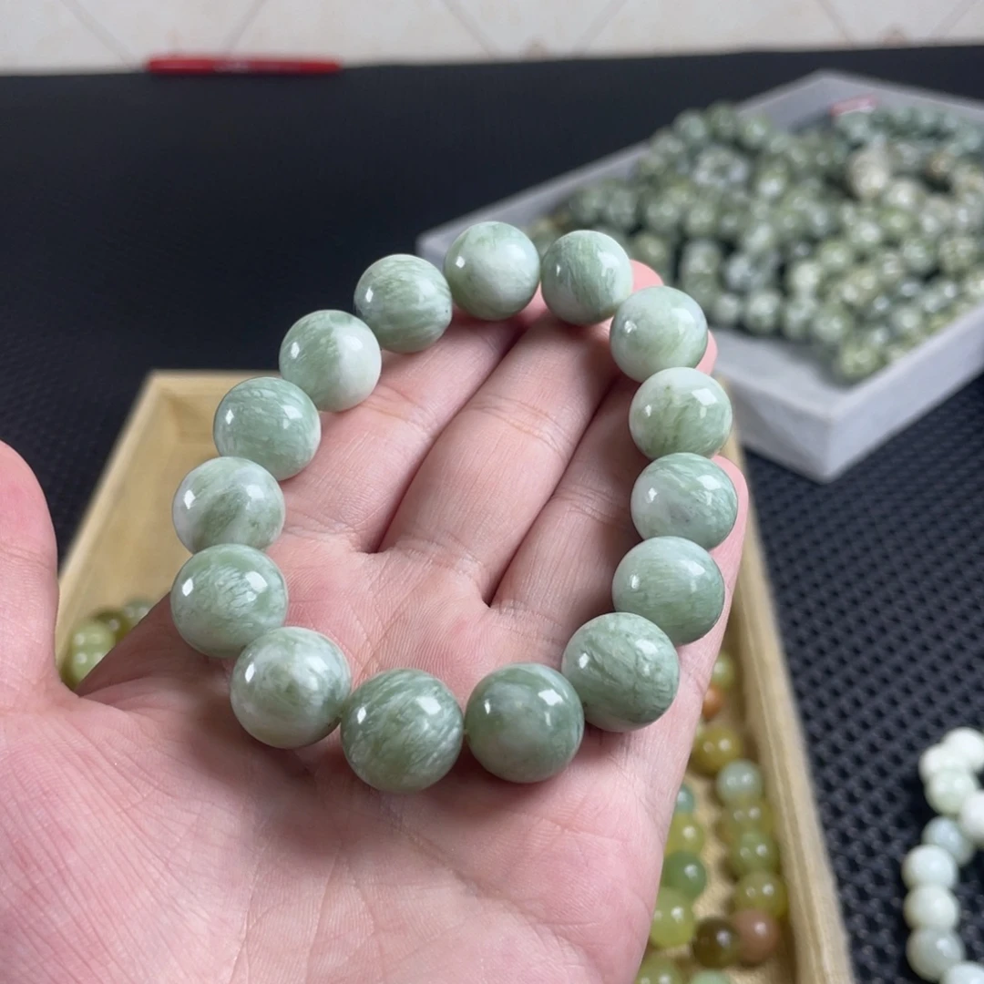 蛇纹石玉未镶嵌手链