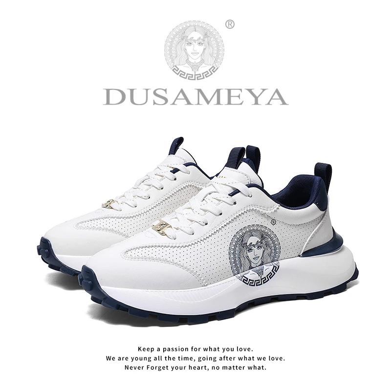 DUSAMEYA/杜莎米娅奢品男鞋增高网红潮鞋百搭潮流男士休闲鞋板鞋