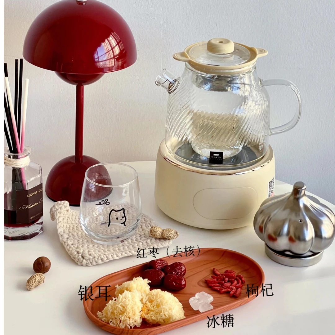 World Kitchen美国康宁全玻璃养生壶恒温壶1L办公室花茶壶烧水壶