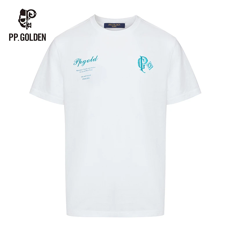 PP.GOLDEN休闲短袖上衣圆领百搭透气时尚夏季T恤男款GTD01422089