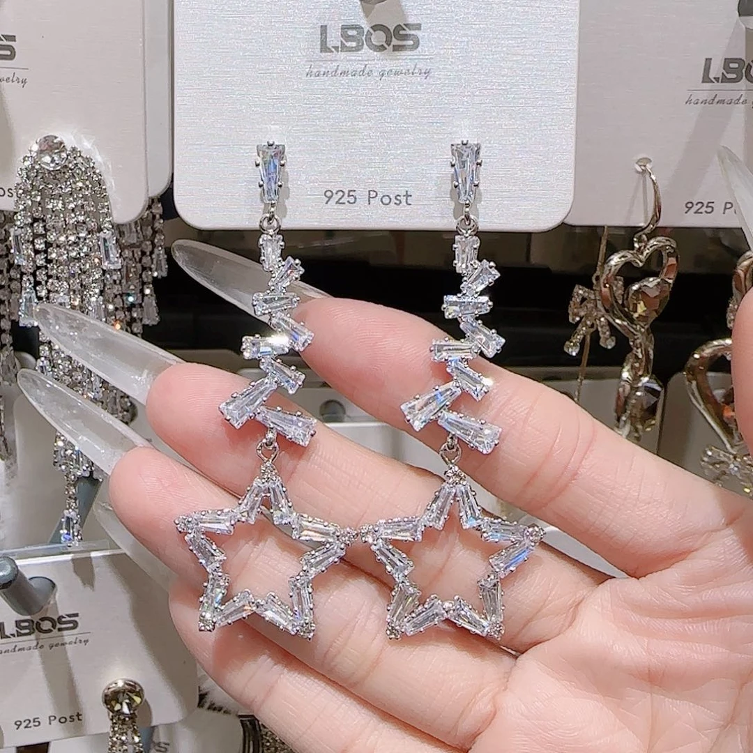 锆石铜合金925银耳环