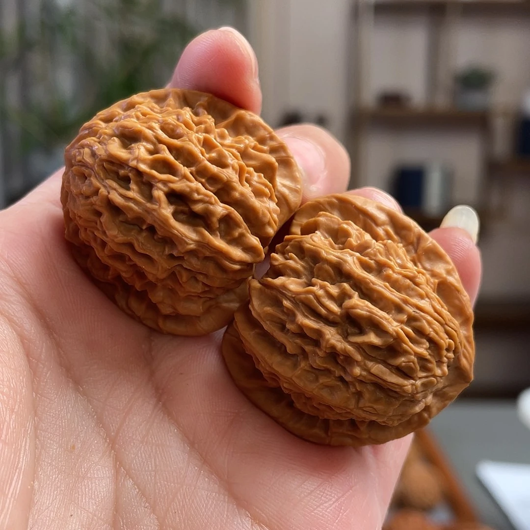 桃核把件37×33尺全品无药黄杆狮子头CN01310已打底