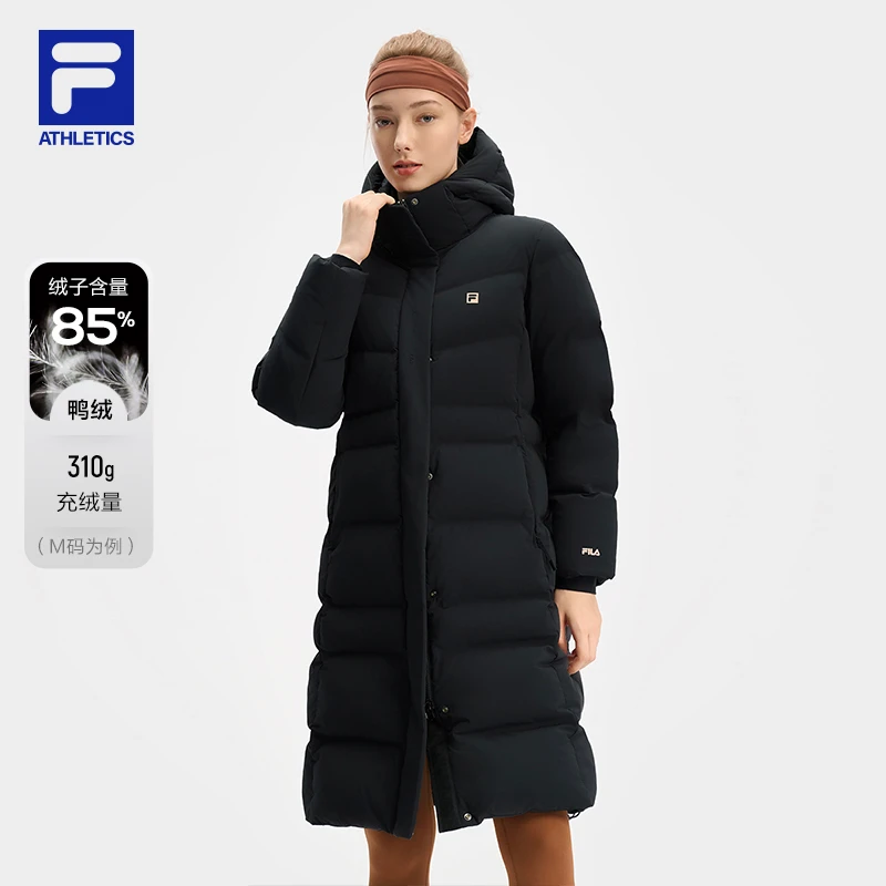 Fila/斐乐【冬季抗寒保暖鸭绒】女款运动休闲时尚保暖长款羽绒服