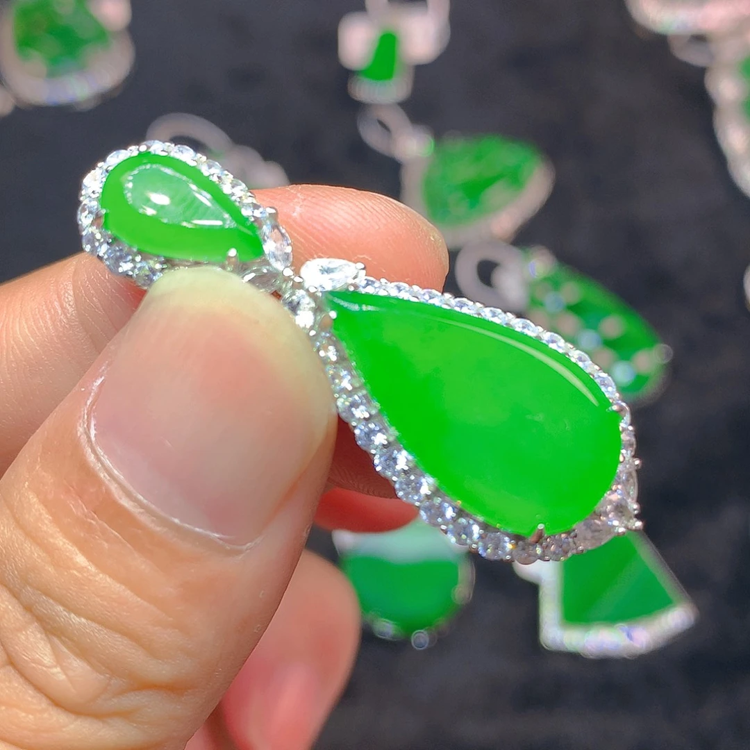 翡翠银S925镶嵌颈饰我