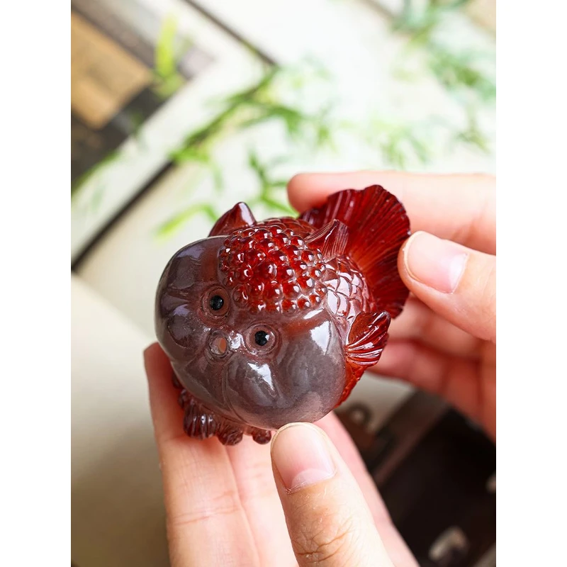 新式可养泡泡鱼变色茶宠茶道零配装饰品