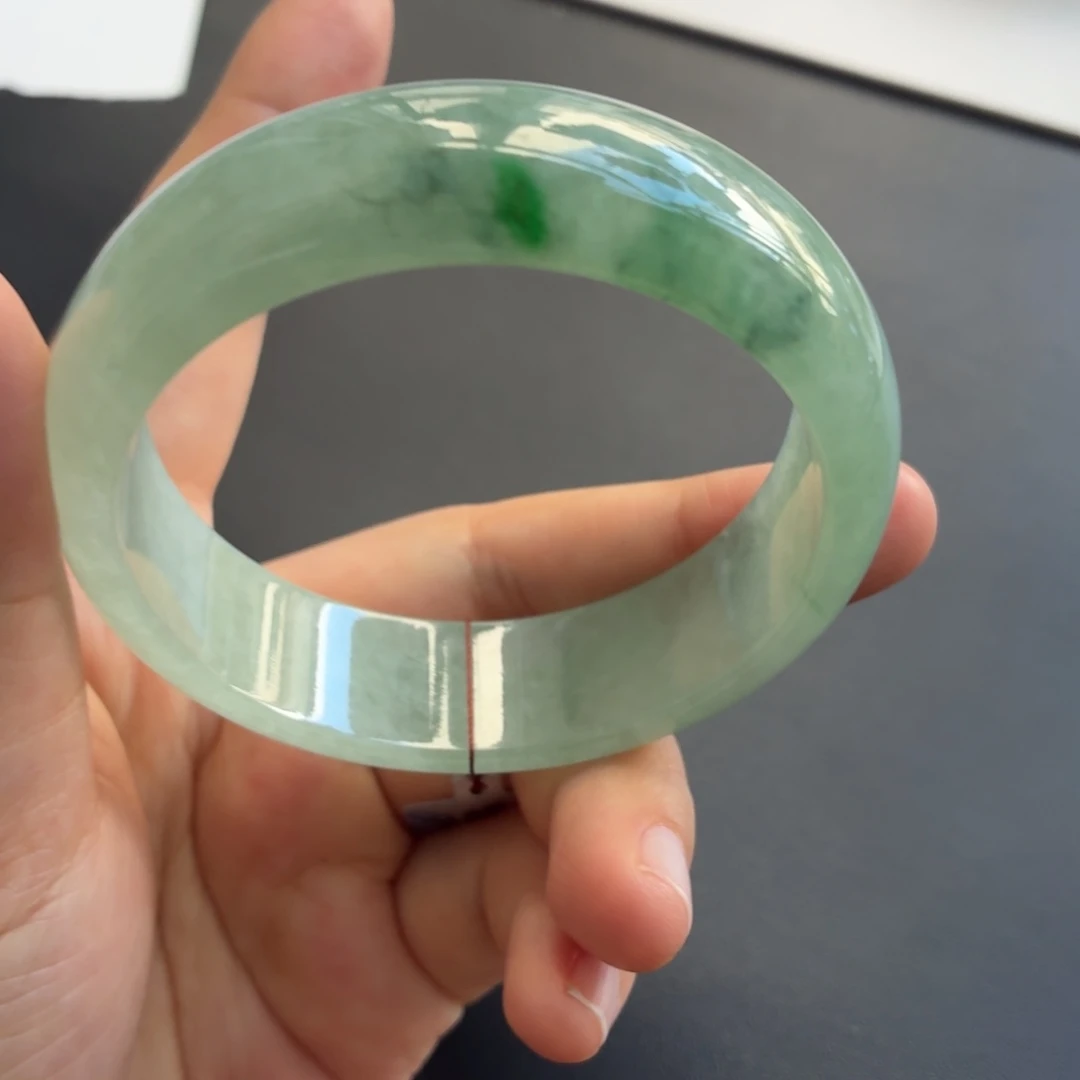 翡翠未镶嵌手镯天然