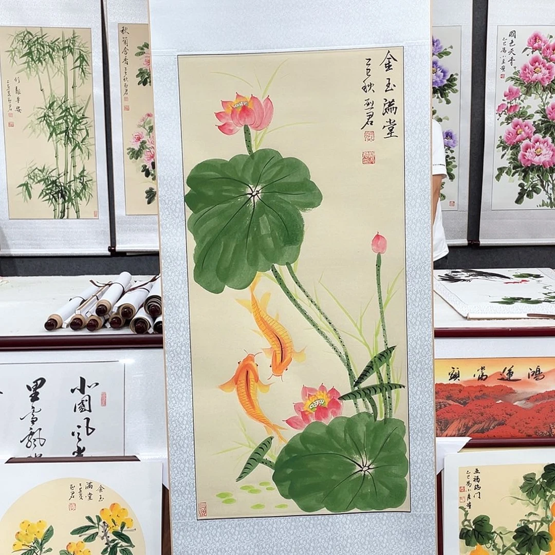 国画手绘手写作品