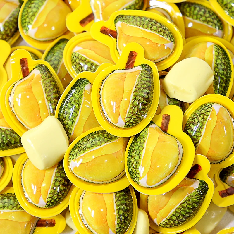 网红3d榴莲糖软糖泰式特浓榴莲糖年货解馋小零食