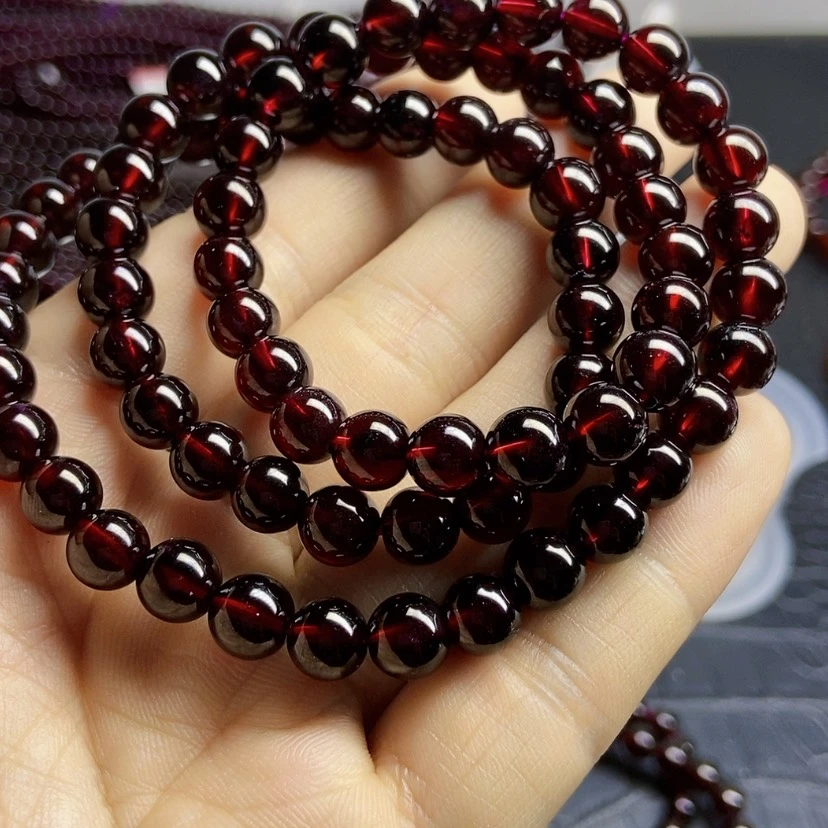 【闪购商品】石榴石手链未镶嵌7.8毫米