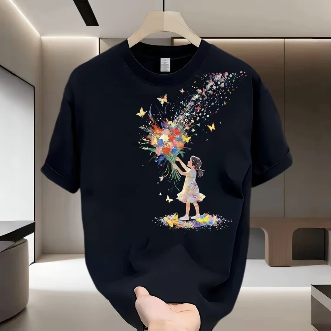 美式痞帅重磅休闲短袖T恤青年男女款夏季ins潮牌男士圆领百搭上衣