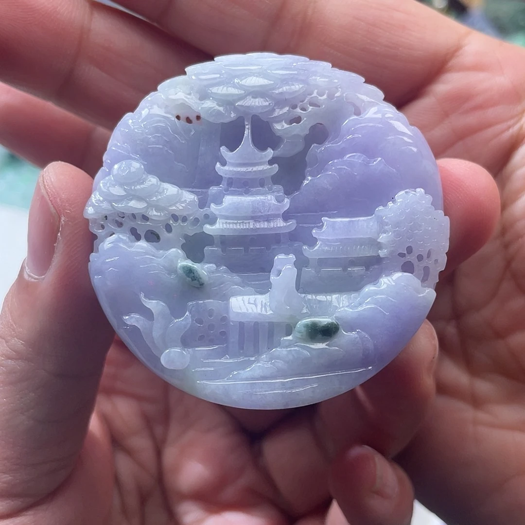 翡翠未镶嵌颈饰王*锤