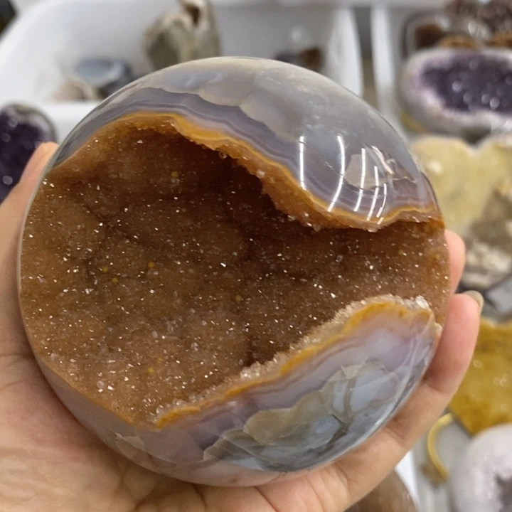 未镶嵌紫晶珠宝半成品