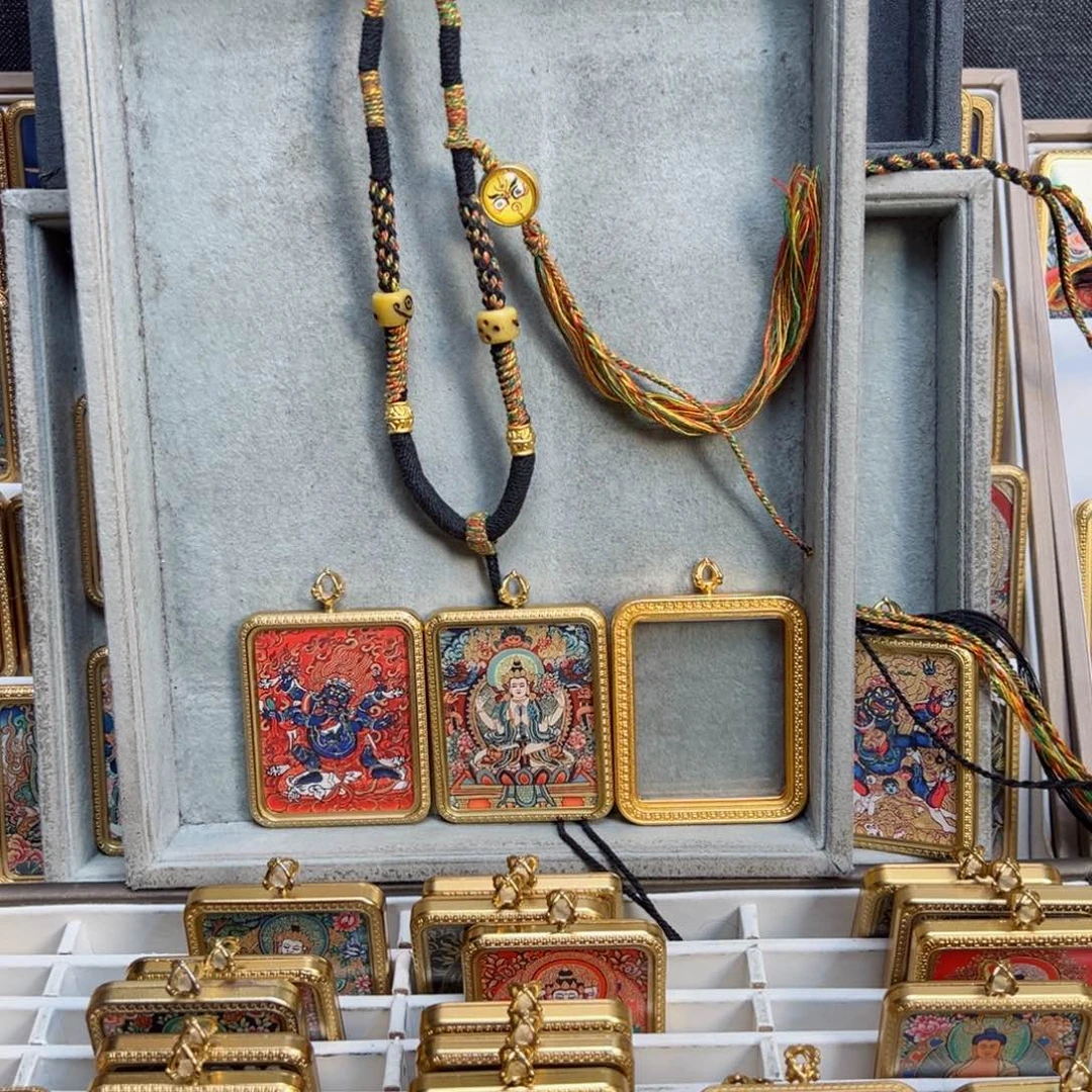 吊坠月*海双面 四臂 大黑天 定制