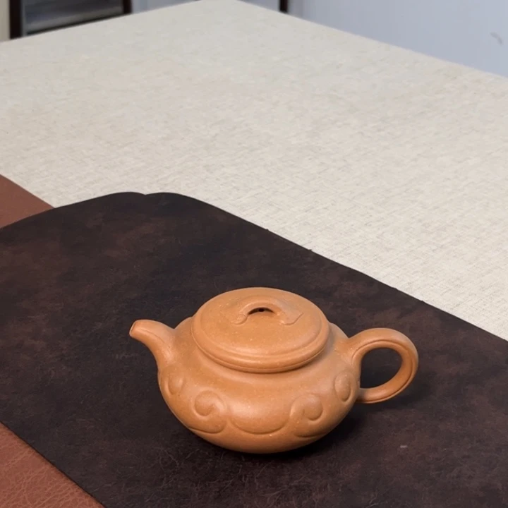 紫砂茶壶浮***思仿古如意档口黄金段全手工
