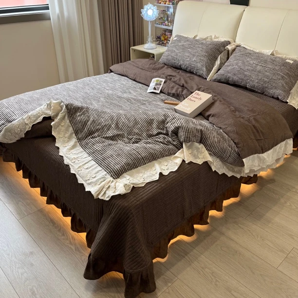 爱薇.现货！四季款床盖四件套 超级舒服 被套枕套不夹棉