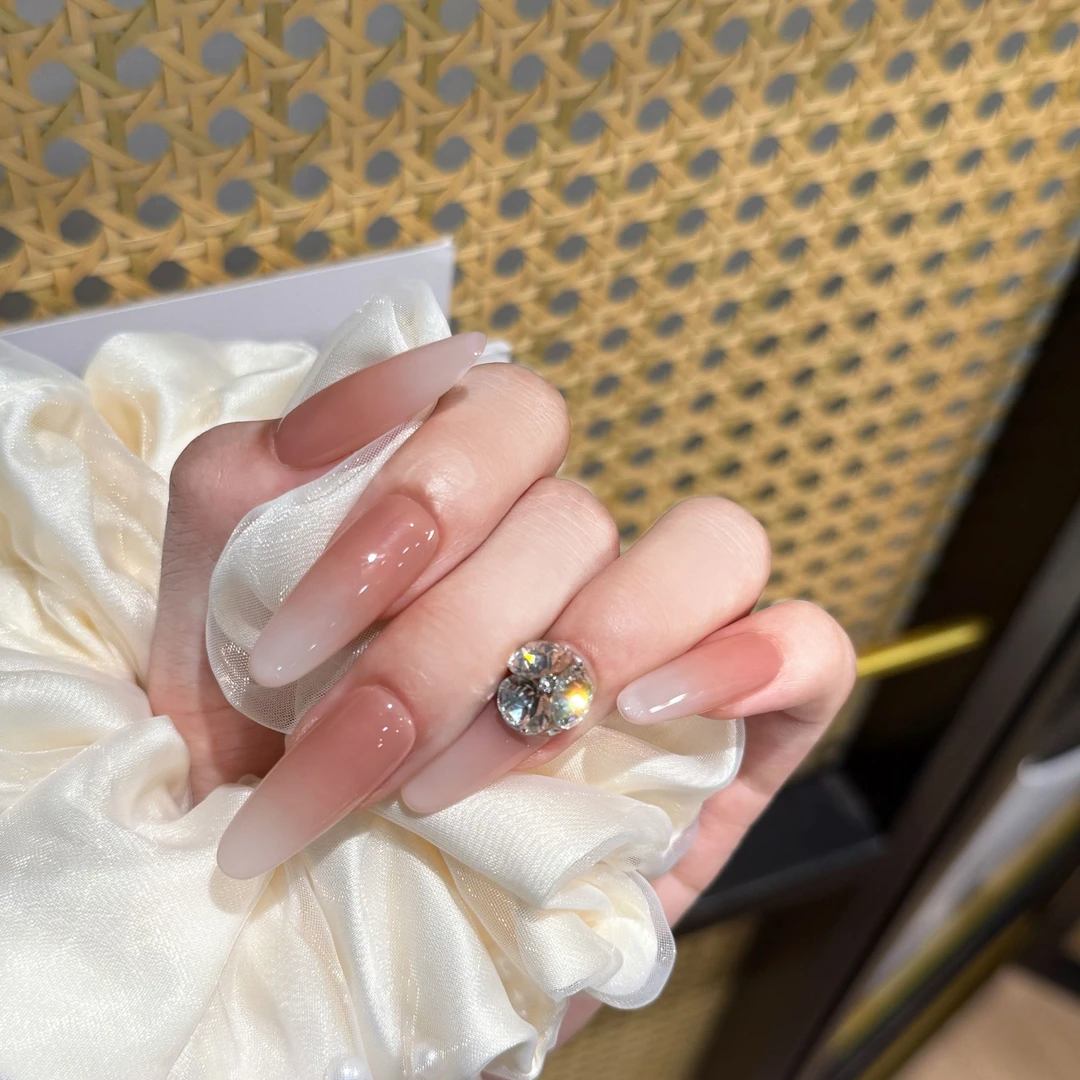 【柔钻叙】法式全华大钻手工设计轻奢仙女艺术风穿戴甲-W016