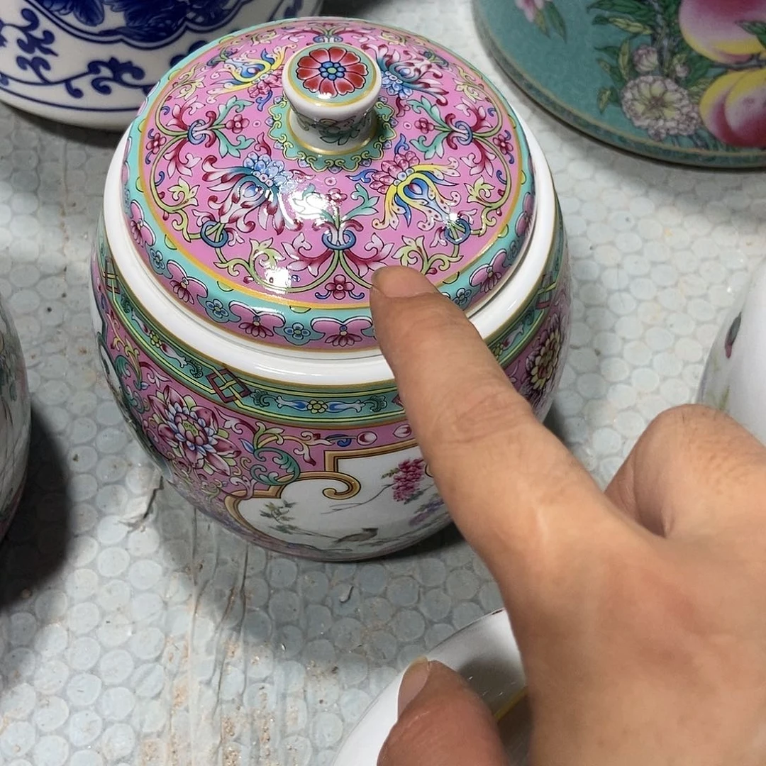 瓷片?***?景德镇陶瓷粉色一个