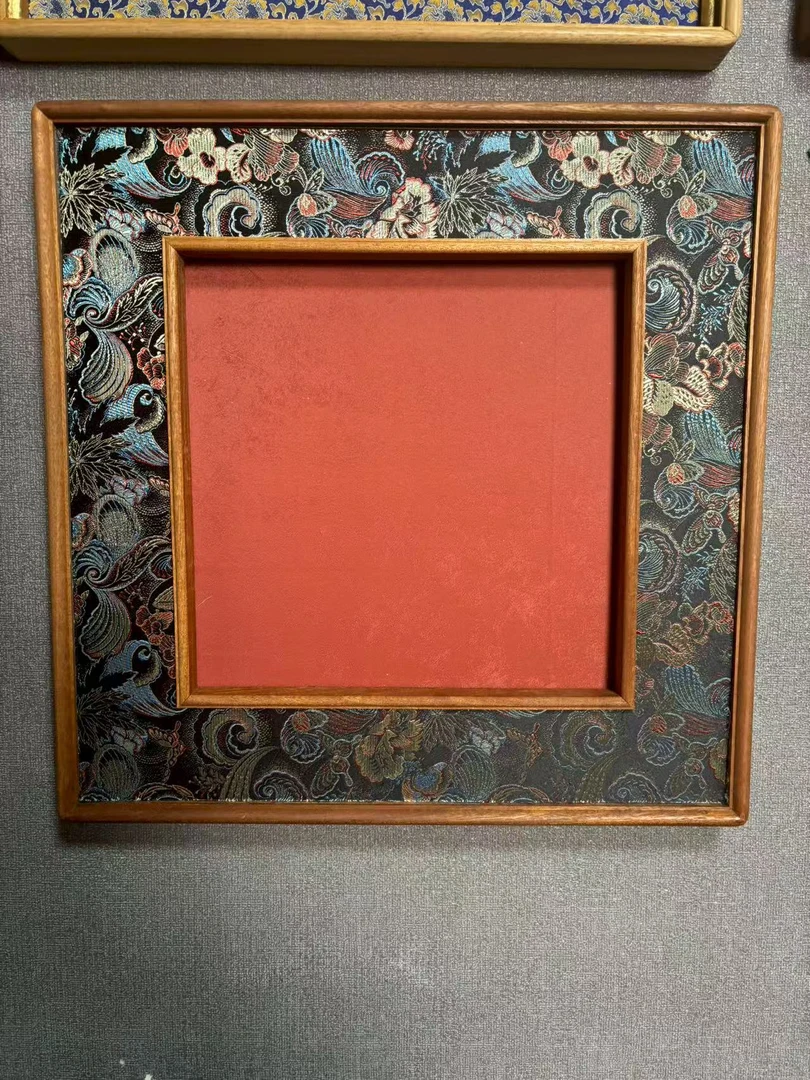 高端下凹立体框 外框50x50 内框33x33 下凹2.5cm 实木乌檀 画框