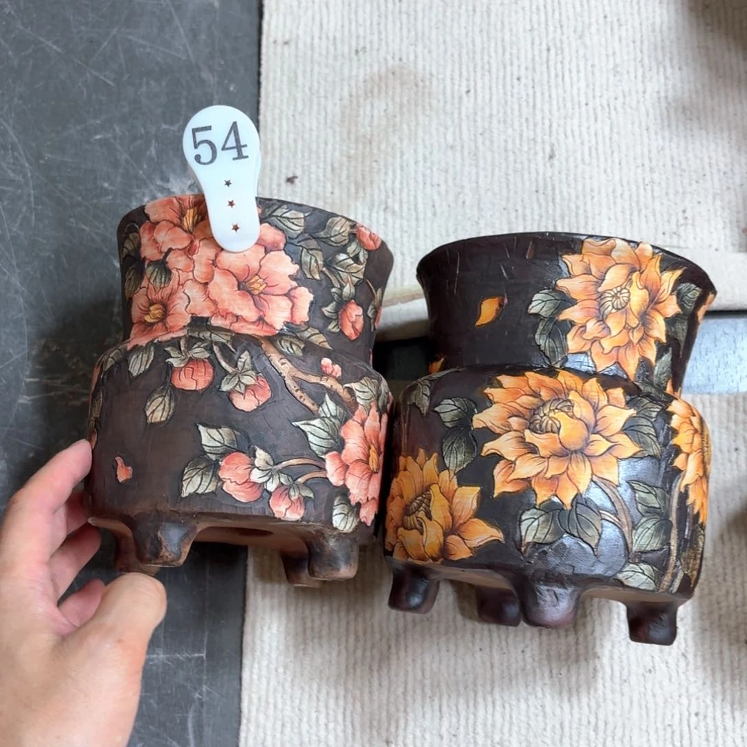 椰***.紫砂花盆陶瓷多肉花盆瑕疵