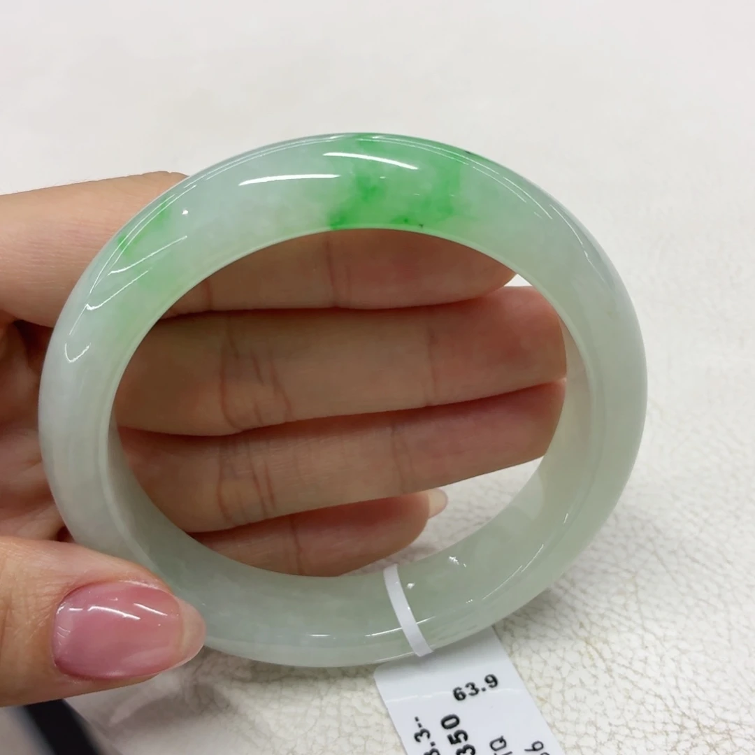 翡翠未镶嵌手镯缅甸翡翠手镯57.2