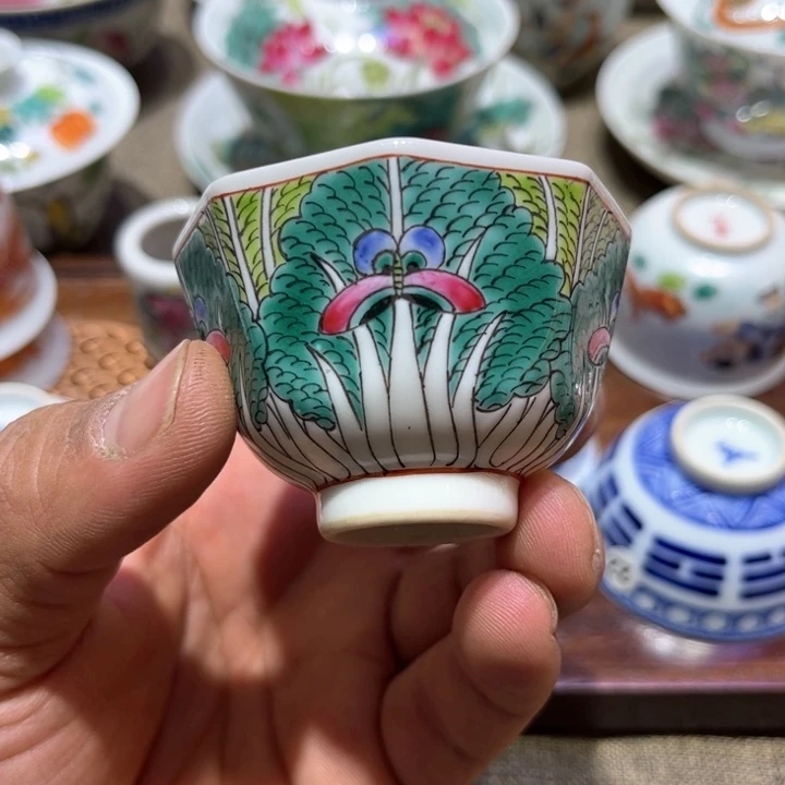 纯手绘精品盖碗杯