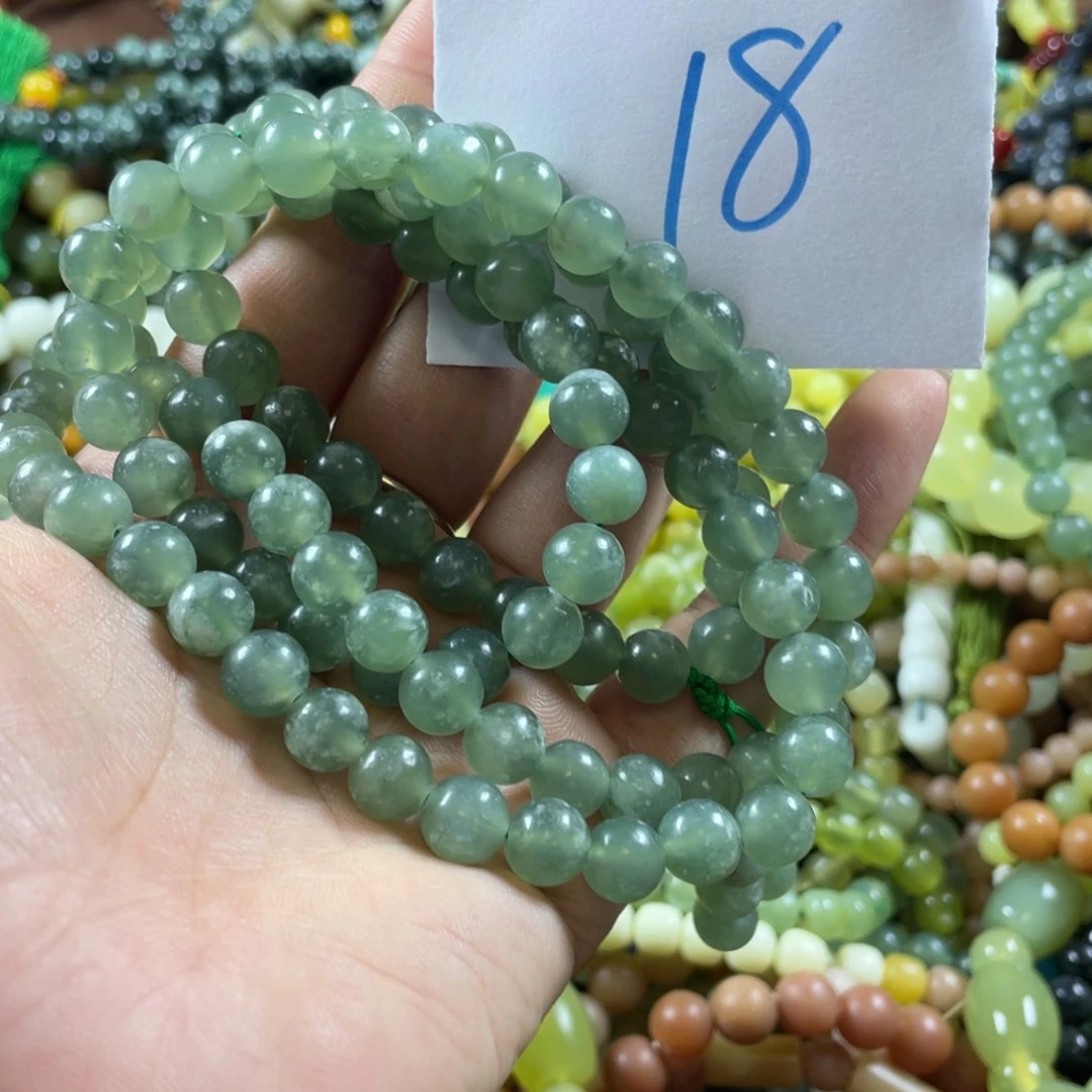 喵***宝蛇纹石玉未镶嵌手链