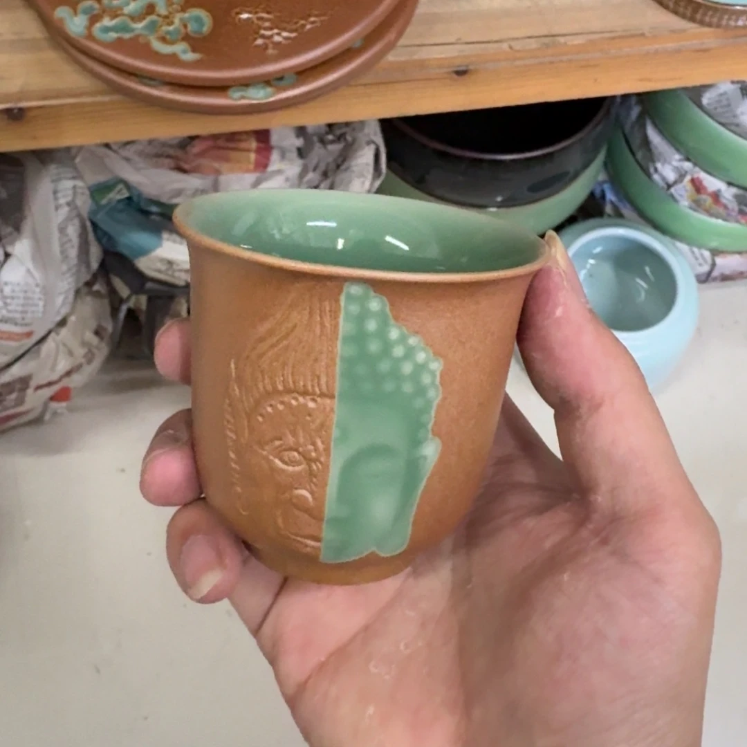 龙泉青瓷茶具微瑕6439