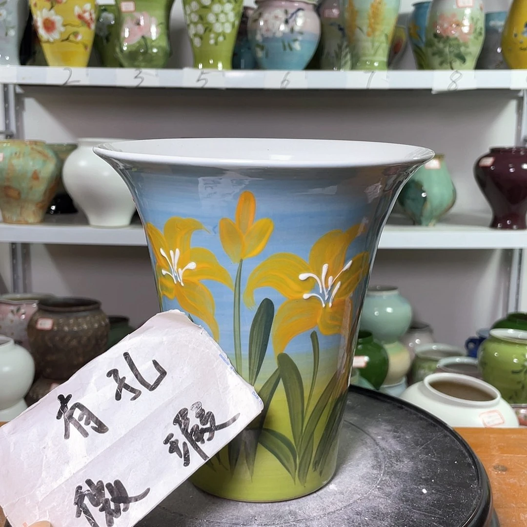 景德镇陶瓷花盆微瑕236