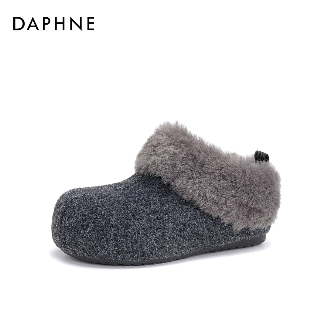 【宋茜代言】达芙妮新款经典百搭极简风时尚百搭加绒加厚舒适雪地靴