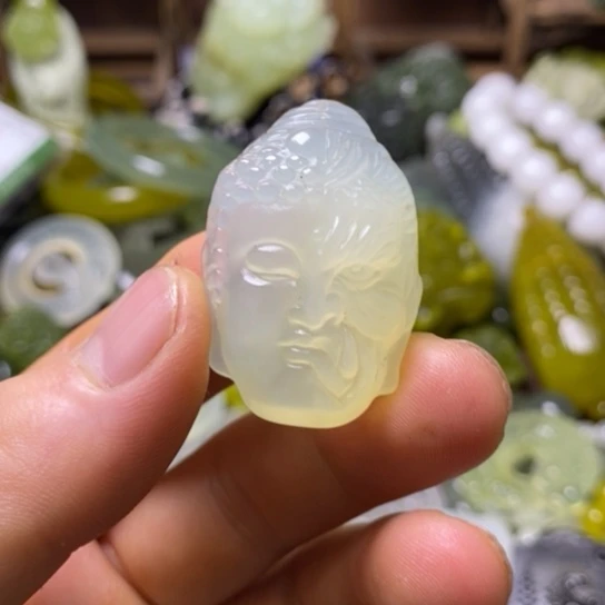 岫玉未镶嵌岫玉颈饰