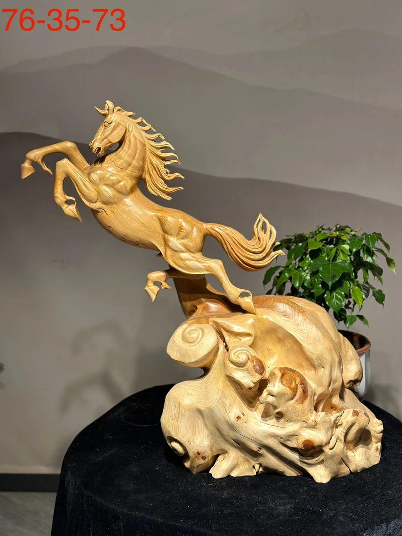 根雕摆件 马摆件实木摆件 根雕马摆件