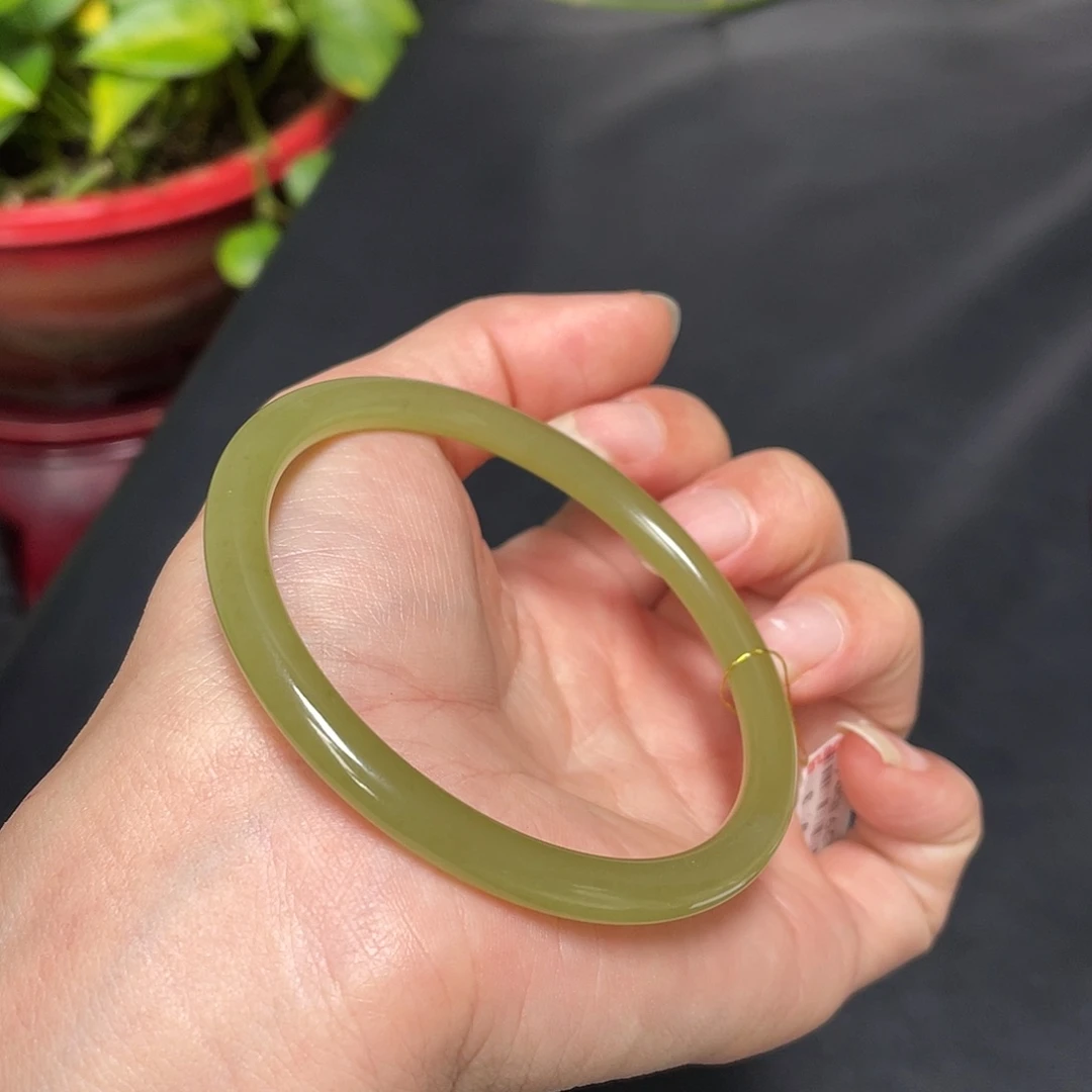 和田玉未镶嵌手镯-若羌 青黄口