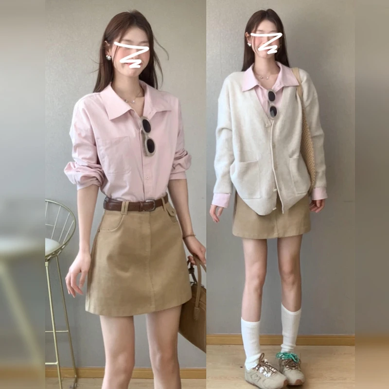 法式长袖女士衬衫早春季2025年新款小个子高级感开春穿搭气质上衣