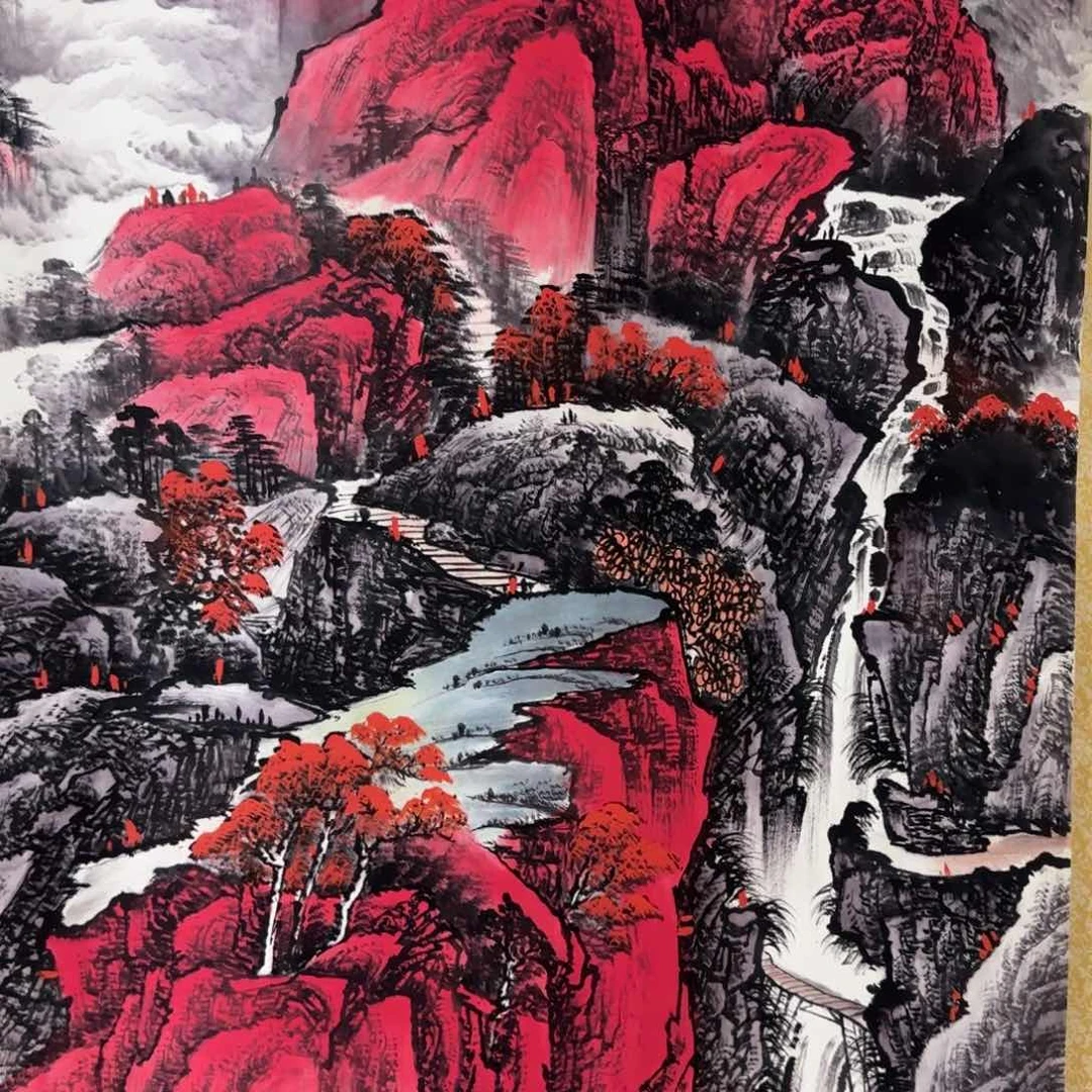 国画老*生QA原创山水作品！带证书！限购一单