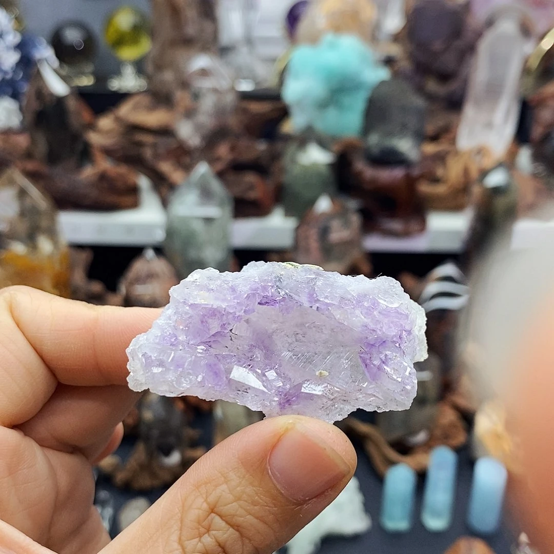 石材巴西紫异象水晶t5