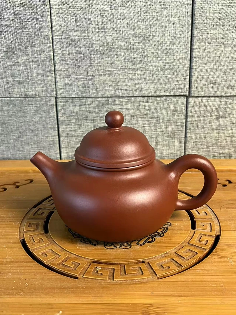 全手工大红袍光器容天紫砂壶