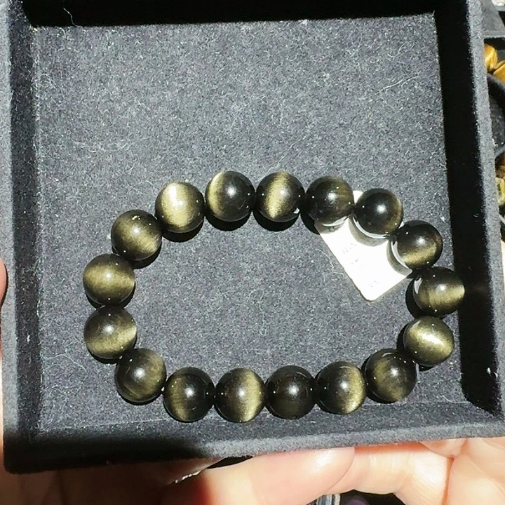 黑曜岩未镶嵌手链