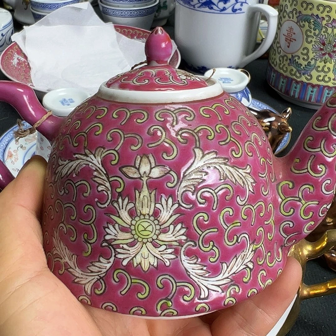 壶景德镇陶瓷粉彩茶壶