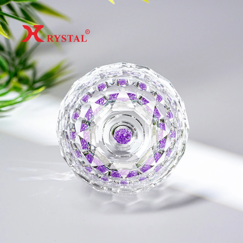 CRYSTAL【拍一发二】紫钻色水晶茶杯品茗杯主人杯白黄清酒杯透明