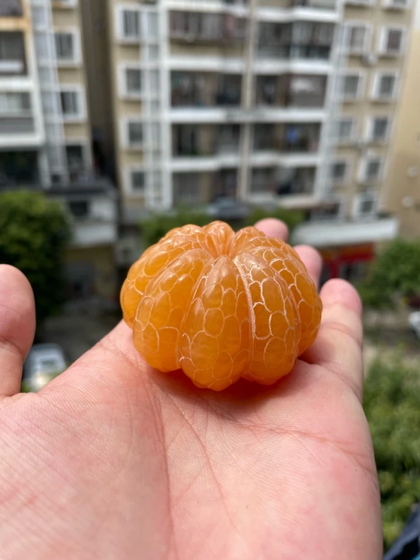 天然寿山石雕刻桔子茶宠摆件可把玩收藏