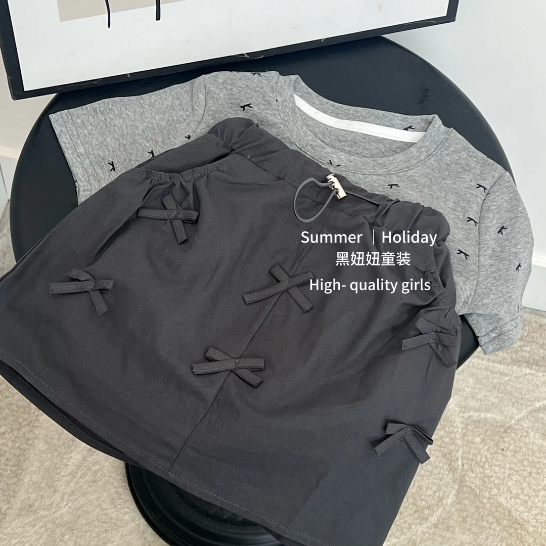【X101-X135】黑妞妞夏季儿童碎花女童套装韩版时尚夏款搭配连衣裙