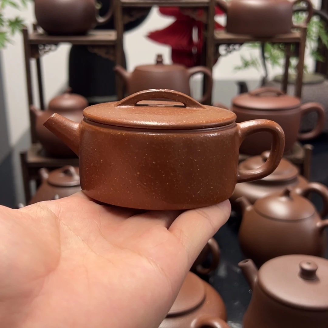 茶壶紫砂精工半手降坡泥汉瓦150cc