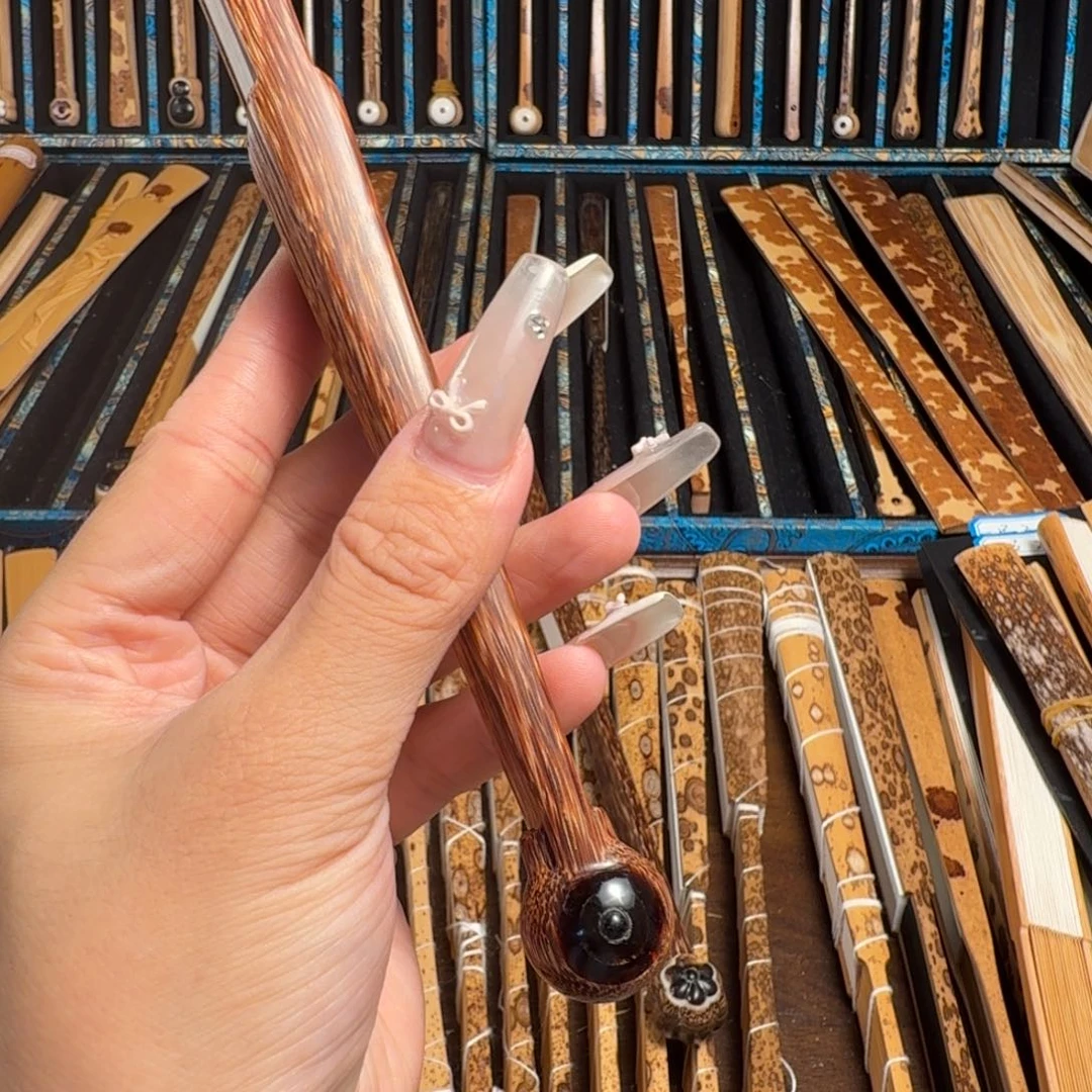 飘***云扇子兵哥扇艺斑竹折扇