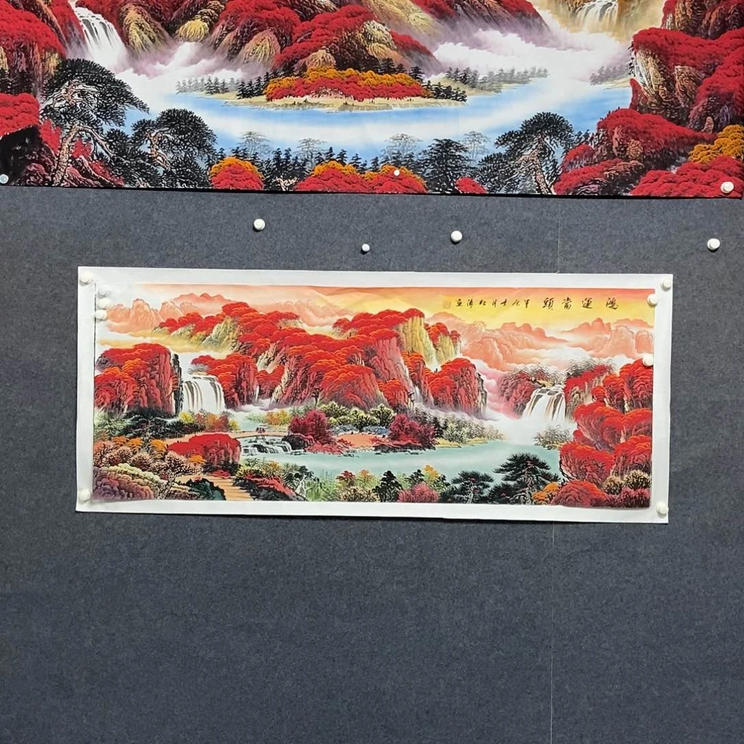 国画小六尺山水一副