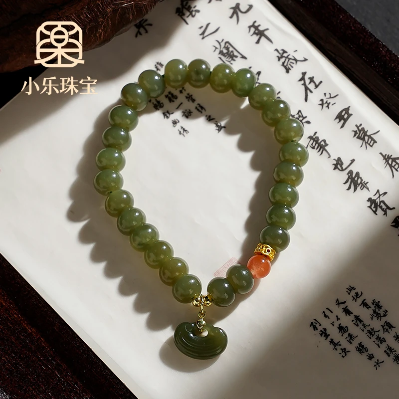高级感和田玉小锁女式手链多样性发一-10102