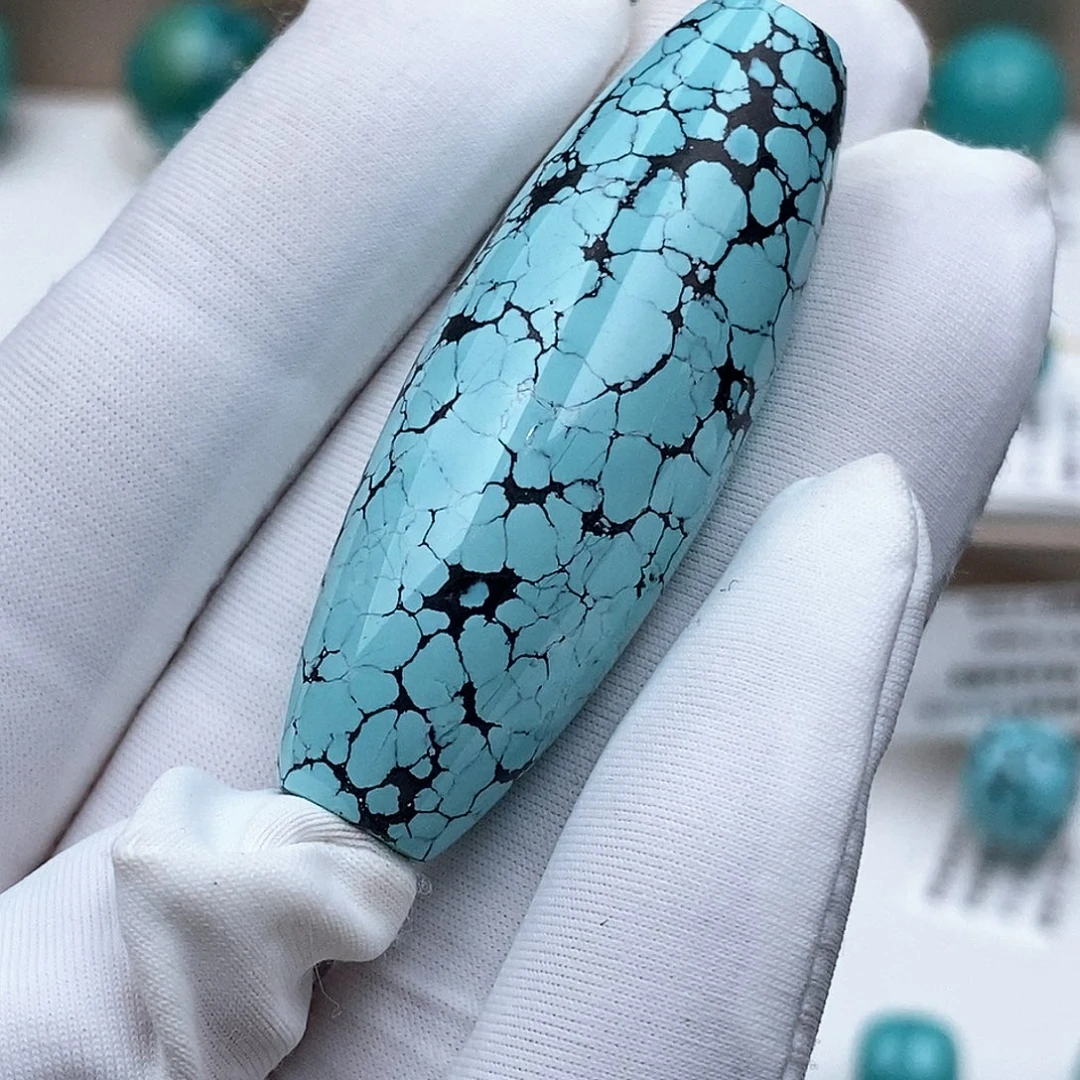 绿松石未镶嵌桶珠